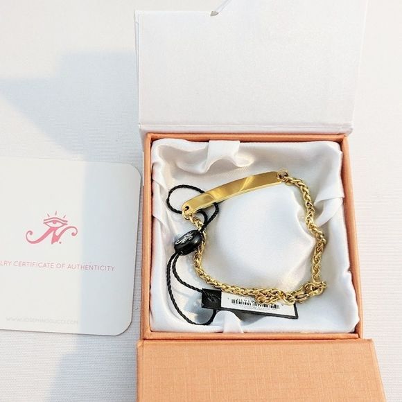Joseph Nogucci Gold Plated ID Bracelet NIB - Picture 4 of 5
